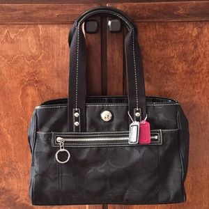 Coach black and pink purse